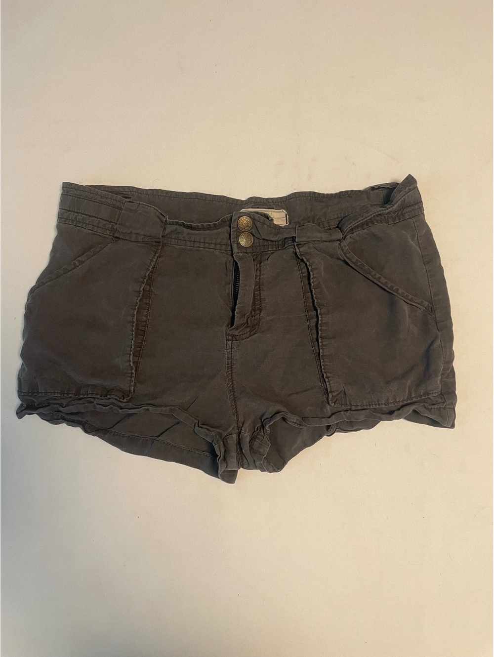 Free People Gray Cotton Casual Shorts Size 2